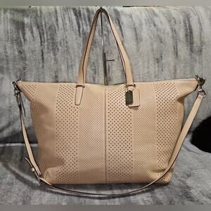 Coach Bleecker Cooper Perforated Satchel